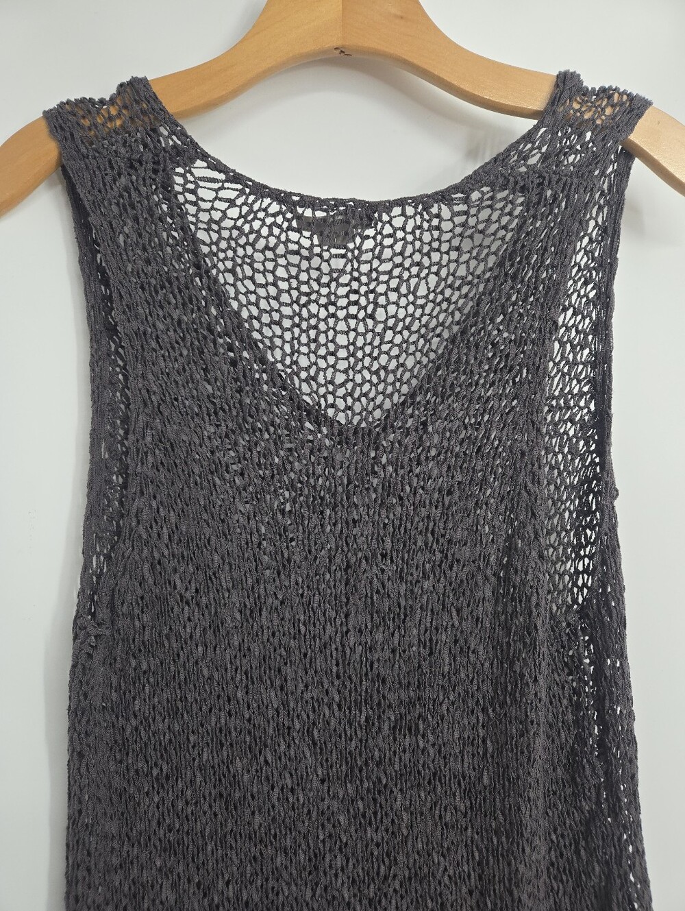 Helmut Lang Sheer Knit Tank Top Gray Cotton - Picture 7 of 10